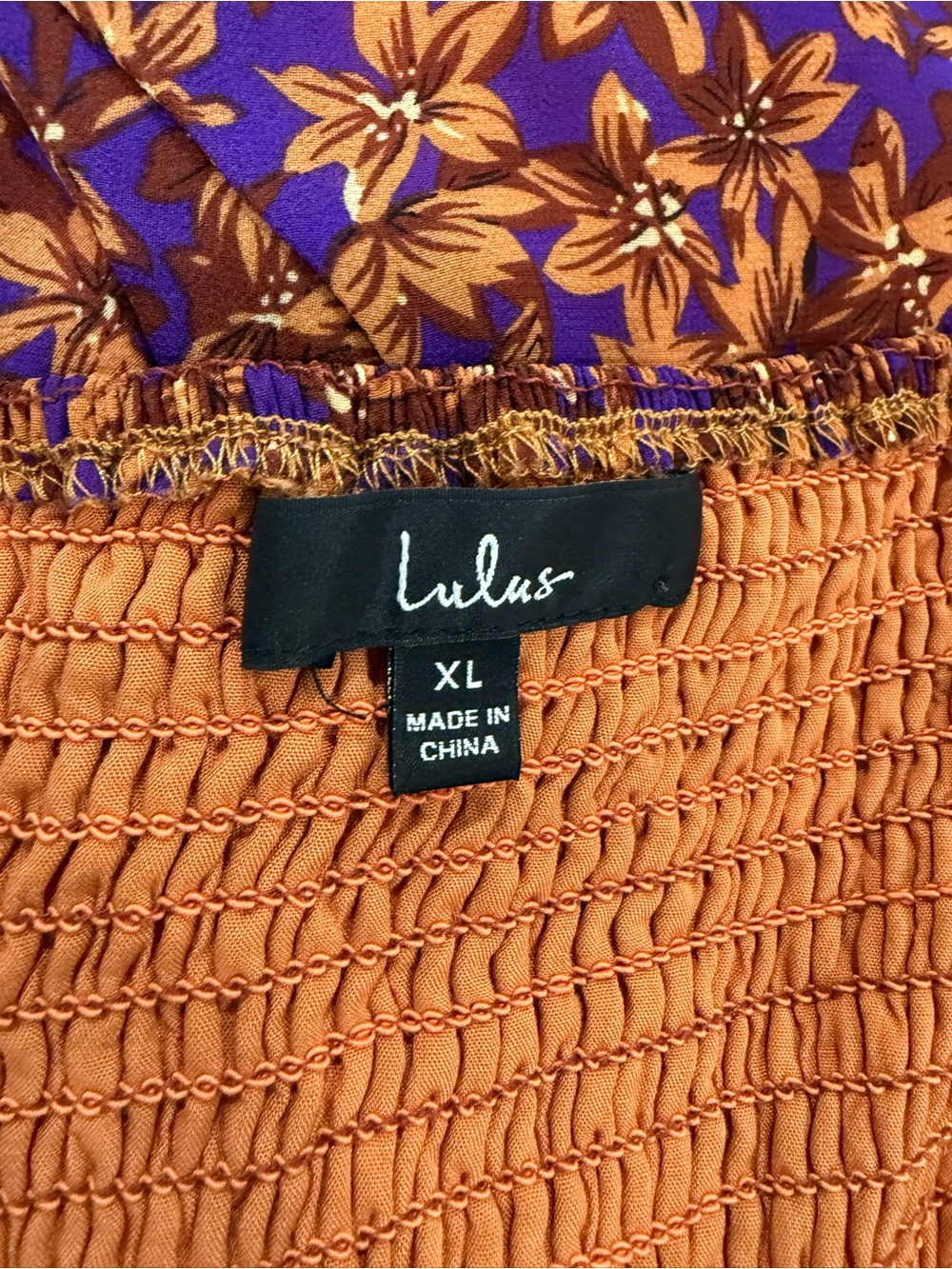 Lulus Fall Purple Floral Print Cutout Long Sleeve Mini Dress Size XL - Picture 7 of 10